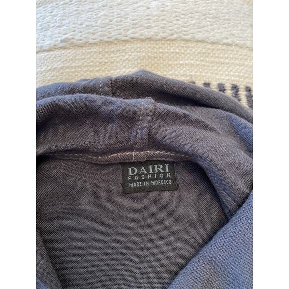Dairi Art To Wear Cowl Neck Gray Pocket Lagenlook Moroccan Top One Size M L XL - Picture 7 of 12